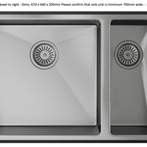 1.5 Bowl Stainless Steel Under Mounted Sink